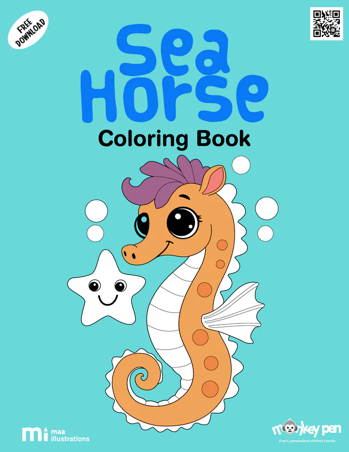 Sea Horse Coloring Book